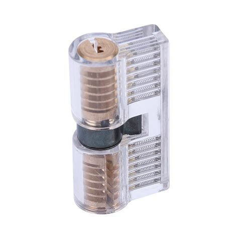 Clear 7 Pin Dimple Practice Cylinder Lock Lockpickable