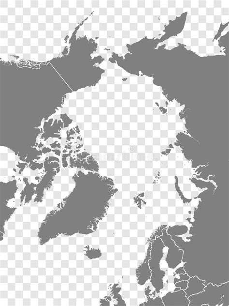 North Pole Map Vector Gray Similar North Pole Map Blank With Borders