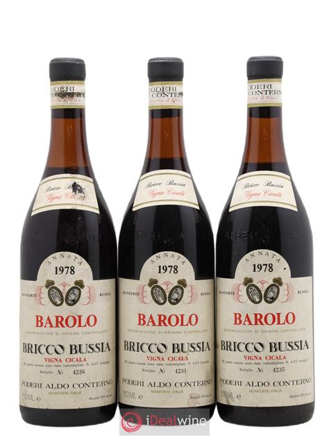 Acheter Barolo DOCG Bussia Cicala Aldo Conterno 1978 Lot 49