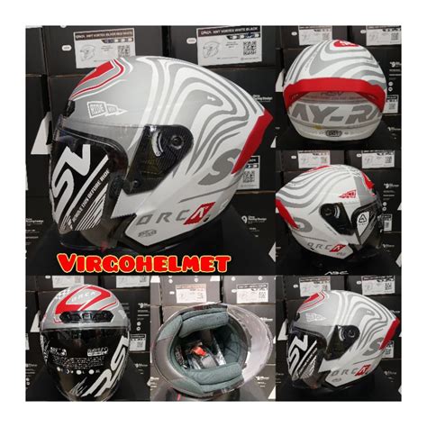 Jual HELM RSV NEW WINDTAIL ORCA VORTEX SILVER BLACK RED SNI DOT NEW