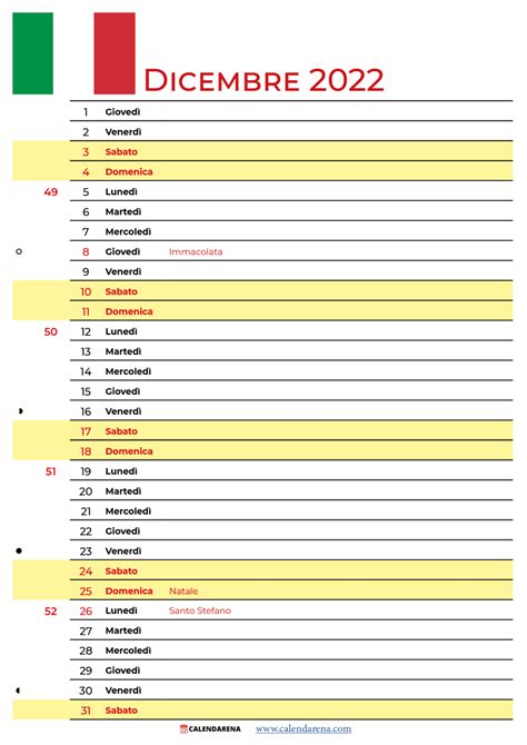 Calendario Di Dicembre 2022 Da Stampare Gratuitamente