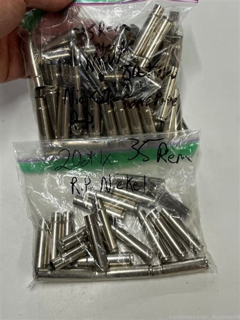 35 Remington New And Once Fired Nickel Brass Rp 100ct Reloading Brass At