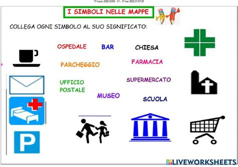 I Simboli Nelle Mappe Activity School Subjects Workbook Google