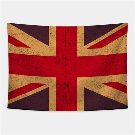 Vintage Retro British Flag - Vintage Retro - Tapestry | TeePublic