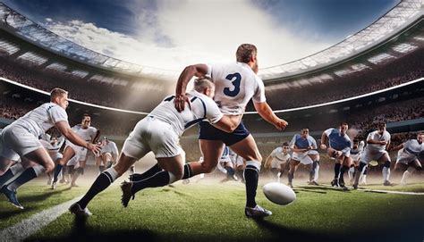 rugby players  action premium ai generated image