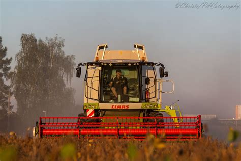 Sojabohnen Dreschen Claas Lexion Montana Flickr