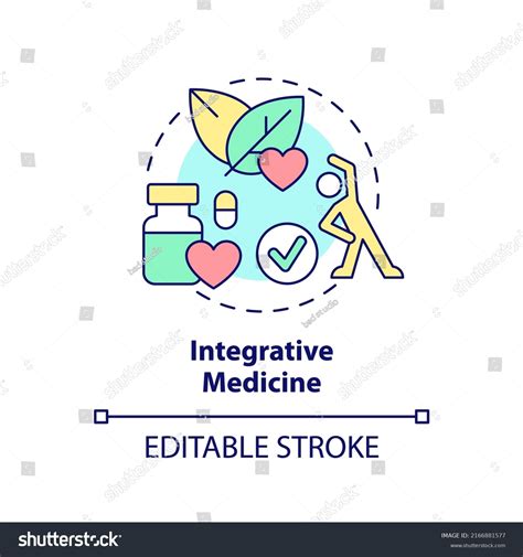 Integrative Medicine Concept Icon Approach Medical Stock Vector