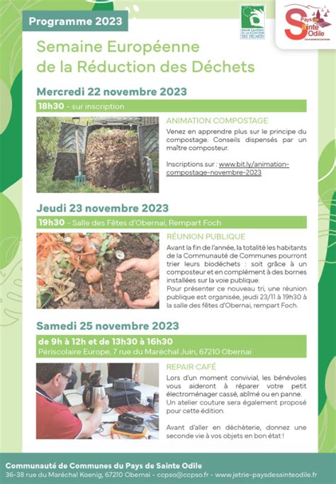 Evènements Lors De Cette Semaine Européenne De La Réduction Des Déchets