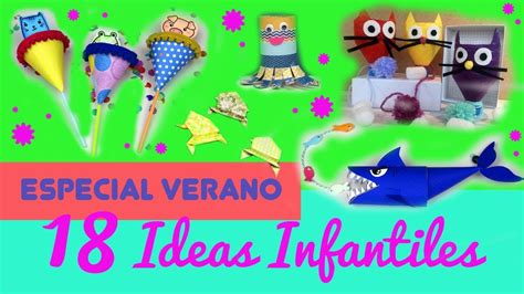 18 ideas de MANUALIDADES DE VERANO PARA NIÑOS Tutoriales fáciles de