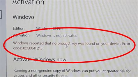 Fix Windows Reported That No Product Key Was Found On Your Device Error Code 0xc004f213 Problem