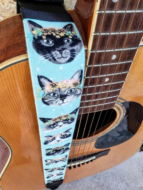 Cat Guitar Strap Funny Guitar Strap Girls Guitar Strap Boys Etsy