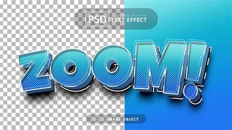 Premium Psd Zoom Text Effect Editable