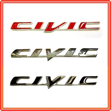 Jual Emblem Besi Tulisan Civic Warna Shopee Indonesia