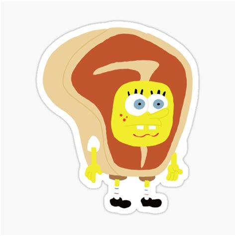 Choice Cut Spongebob Sticker For Sale By Vpittore Redbubble