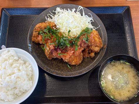 ＠からやま 期間限定★梅おろしからあげ定食 ご飯並盛とあえて書く（笑） 呑んで喰って、映画を観たりな、お手軽な気まぐれ日記3 23