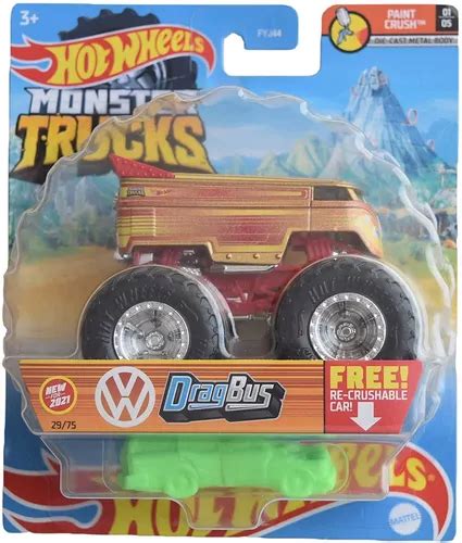 Monster Trucks Volkswagen Dragbus Kombi Hot Wheels Parcelamento Sem Juros
