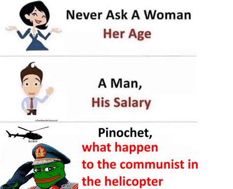 damn pinochet was so cool , he gived free helicopter ride for communist ...