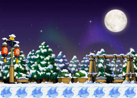 Maplestory Custom Bg Snowy Park By Akarituturu On Deviantart