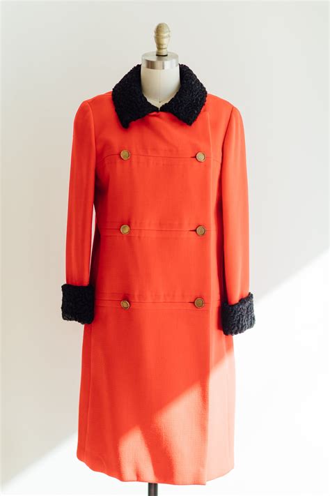 Toyland Red Wool And Persian Lamb Coat