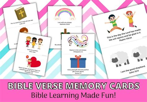 Printable Bible Verse Memory Cards For Kids | Mindy Jones Blog