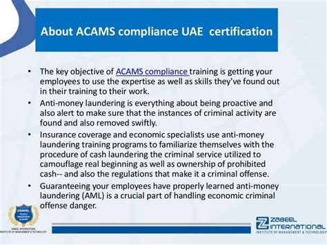 Acams Compliance How Do You Become A Certified Aml Specialist