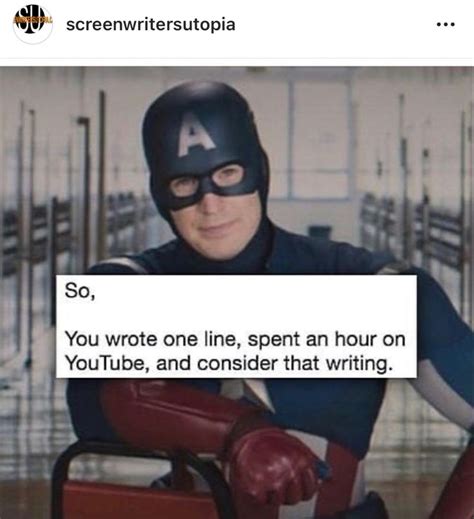 A Man In A Captain America Costume Sitting On A Chair With A Caption