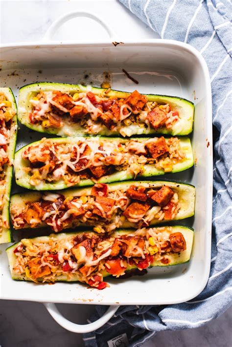 Vegetarian Stuffed Zucchini Boats Cozy Peach Kitchen