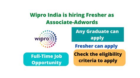 Wipro India Is Hiring Fresher As Associate Adwordsbcombscbbababbm