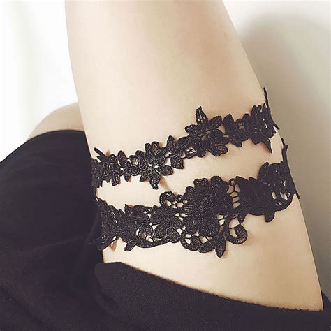 Wedding Garters Lace Embroidery Floral Sexy Garters For Women Bride