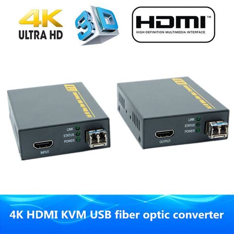 4k Hdmi Fiber Optic Usb Kvm Extender 2km Via Fiber 3d Hdmi14v Fiber