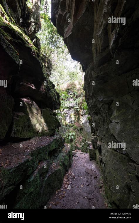 The Mysterious Rocky Chasm Of Luds Church Near Gradbach In