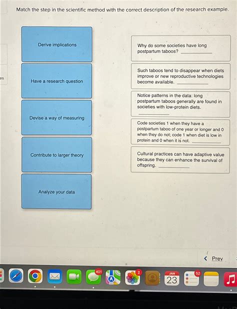Solved Match the step in the scientific method with the | Chegg.com 