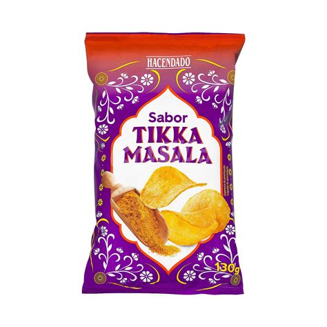 Hacendado Patatas Fritas Lisas Sabor Tikka Masala Paquete 130 G