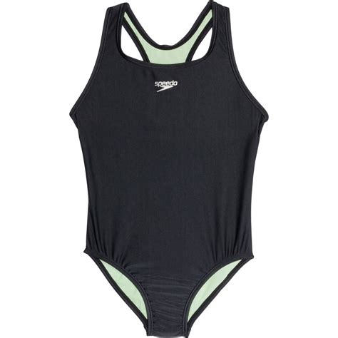 Speedo Big Girls Solid Racerback One Piece Swimsuit Upf 50 Save 48