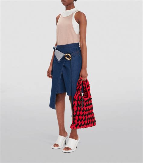 Womens JW Anderson Blue Asymmetric Denim Skirt Harrods UK