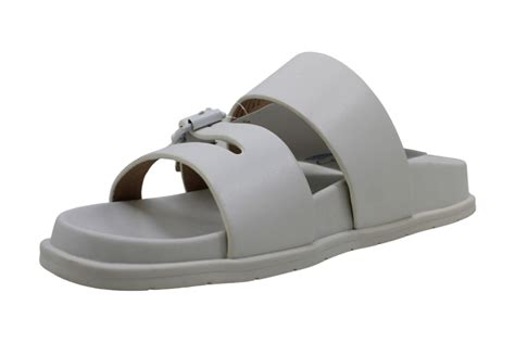 Aqua College Womens Sloan Leather Open Toe Casual Slide Sandals Silver Size 5 For Sale Online Ebay