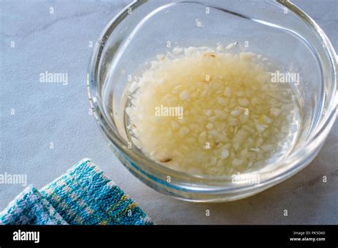 Turkish Style Chopped Garlic Sauce For Soups In Glass Cup Traditional