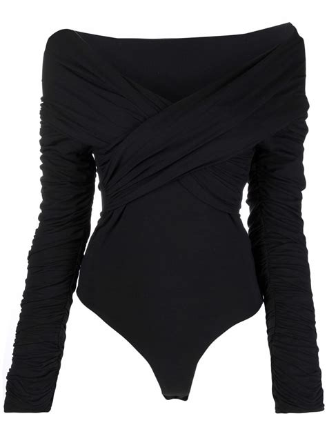 Khaite Ruched Off Shoulder Bodysuit Farfetch