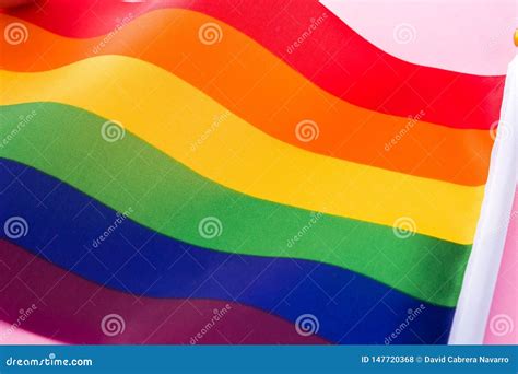 Lgtb Ou Bandeira Do Arco Ris Pride Flag Alegre Foto De Stock Imagem