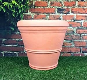 Grand Pot De Fleurs Rond Effet Terre Cuite Pour Jardin Diam Tre Cm