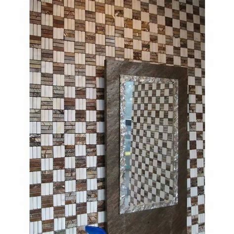 Stone Mosaic Wall Tiles Thickness 15 20 Mm Packaging Type Box At