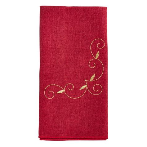 Embroidered Holiday Napkins Set Of 4 Saro Lifestyle 2212bu20s