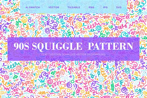 Bright Squiggle Seamless Pattern Graphic by barsrsind · Creative Fabrica