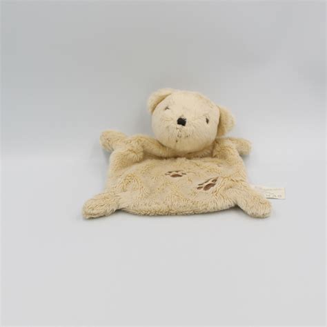 Doudou Plat Ours Beige Empreintes Nicotoy