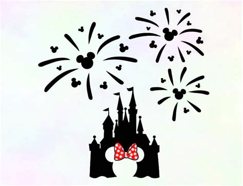 Disney Castle Fireworks Svg Disney Castle Svg Mickey Mouse Etsy