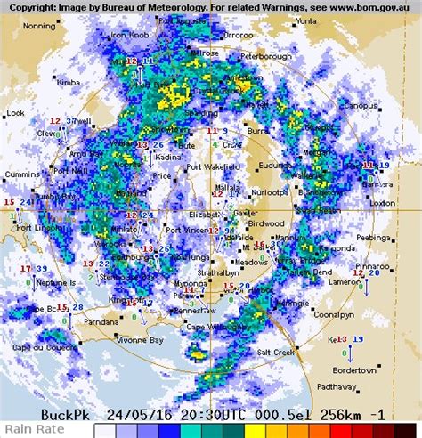 Bureau Of Meteorology South Australia On Twitter Light Rain Over