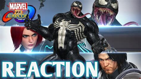 Mvci Winter Soldier Black Widow Venom Reaction Marvel Vs Capcom Infinite Youtube