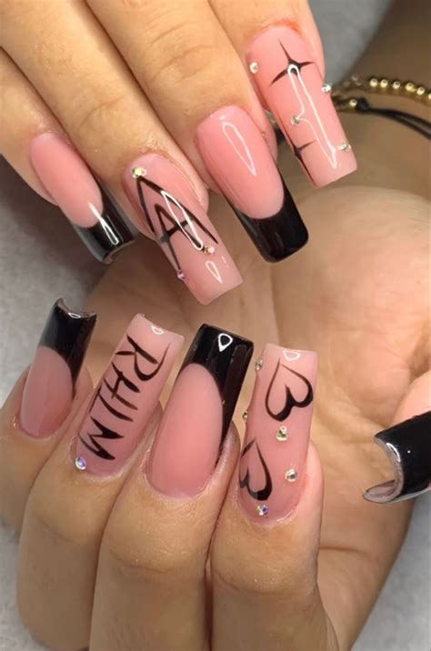 uñas RHLM Acrylic nails coffin pink Acrylic nails coffin short Pink