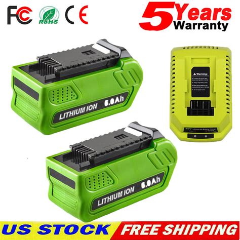 V Ah Battery Rapid Charger For Greenworks Volt Lithium