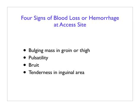 Femoral Site Complications | PPT